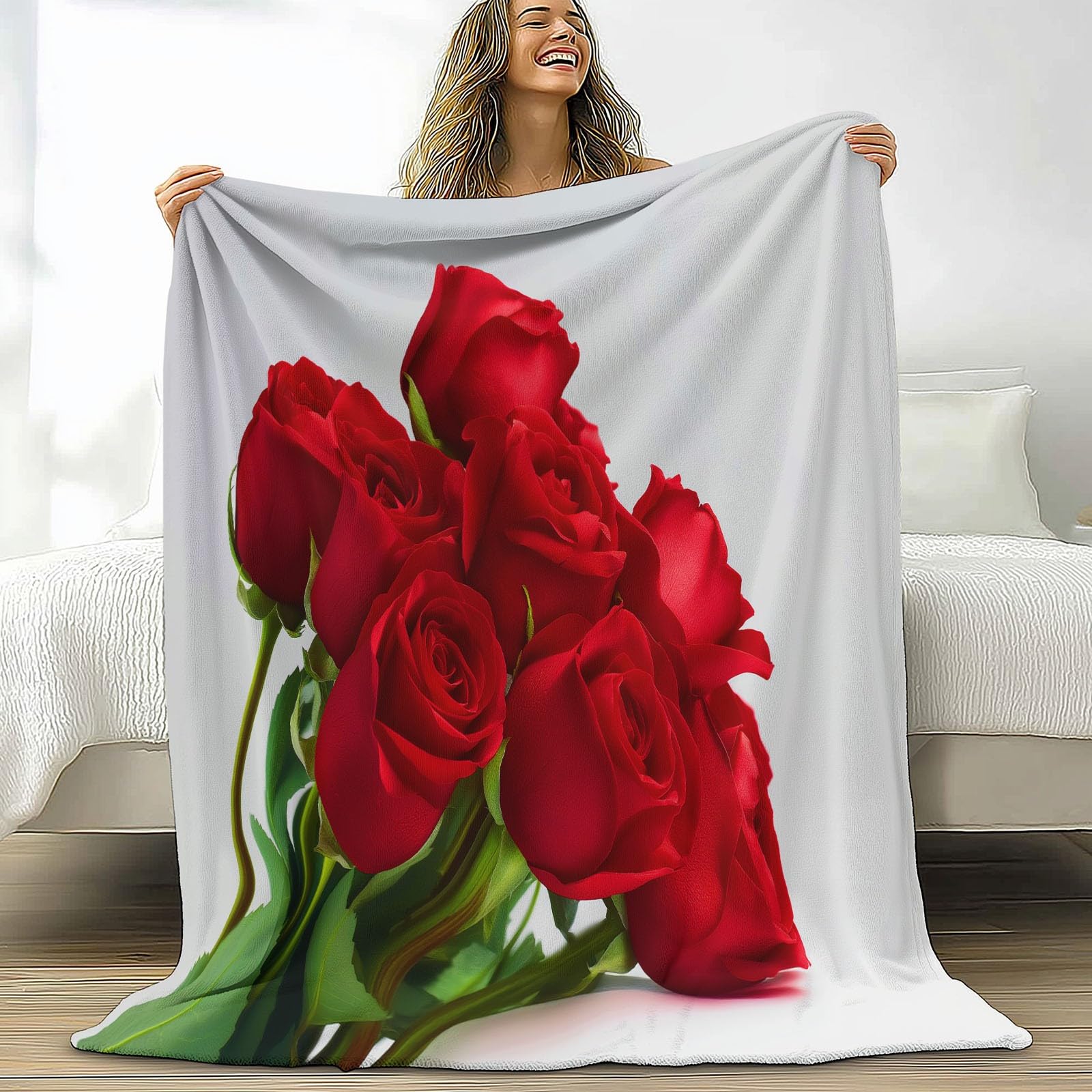 Couverture plaid polaire enfant hiver 100x150 cm motifs roses