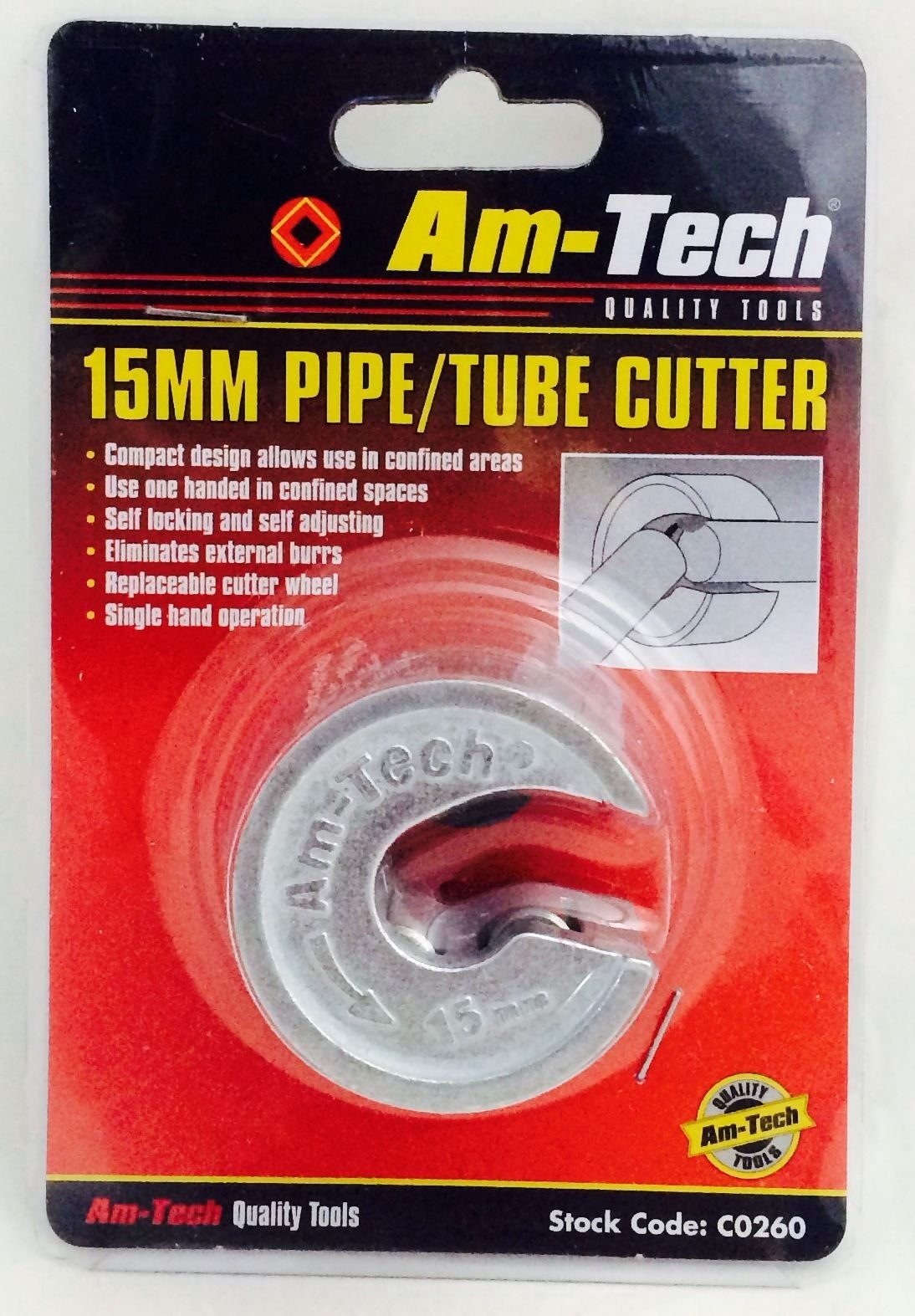 15mm Heavy Duty Copper Pipe Tube Cutters Slice Slicer Self Locking