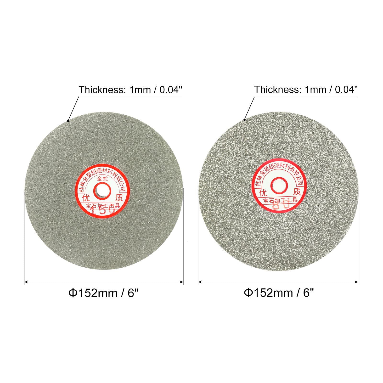 Uxcell Diamond Sanding Grinding Disc, 8-Inch (200mm) Grit 80 No Center Hole, Flat Lap Disk Polishing Discs Abrasive Wheel For Gemstone Tile Porcelain - View #9