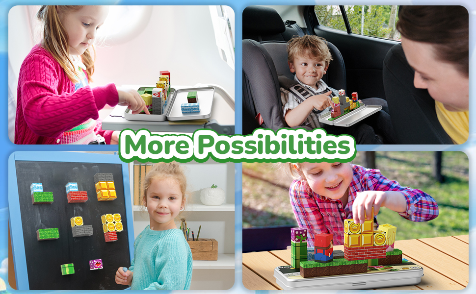 Mini Magnetic Cubes, 35PCS Toddler Educational Travel Building Toys...