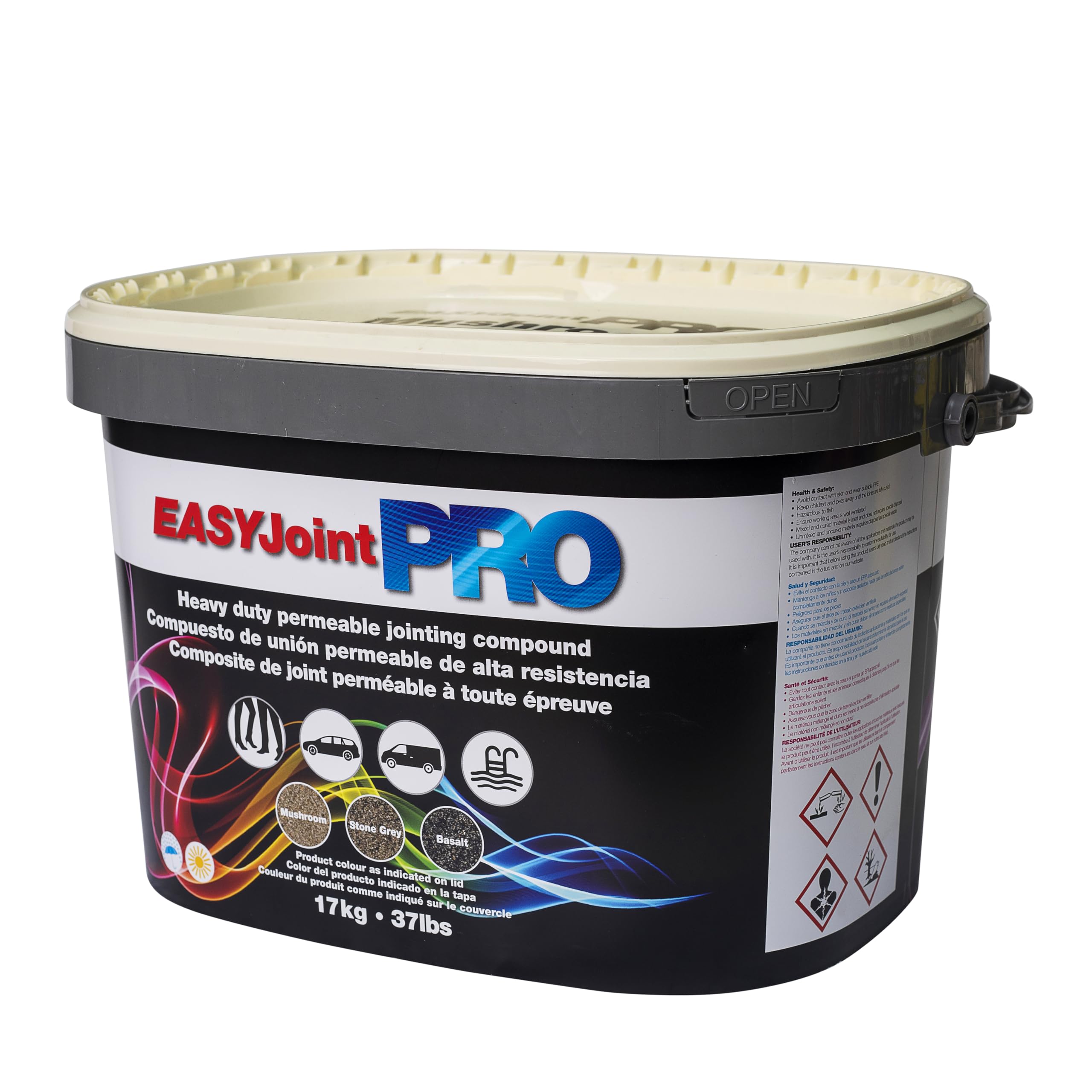EASYJoint - Pro Jointing Compound for Patio, Paths, Pavements & Driveways (Mushroom/Sahara). 17kg Strong & Durable Epoxy Resin Joint Filler Compound for Garden Slabs & Paving, Frost & Ice Resistant