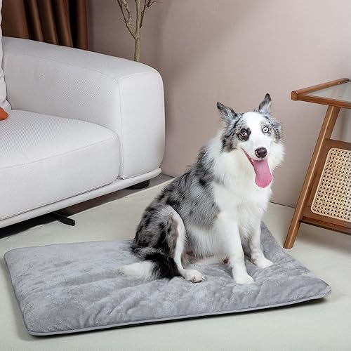 Miniatura 5 de Mora Pets Almohadilla impermeable para jaula de perro, cama ultra suave para mascotas, con funda extraíble lavable, parte inferior antideslizante,