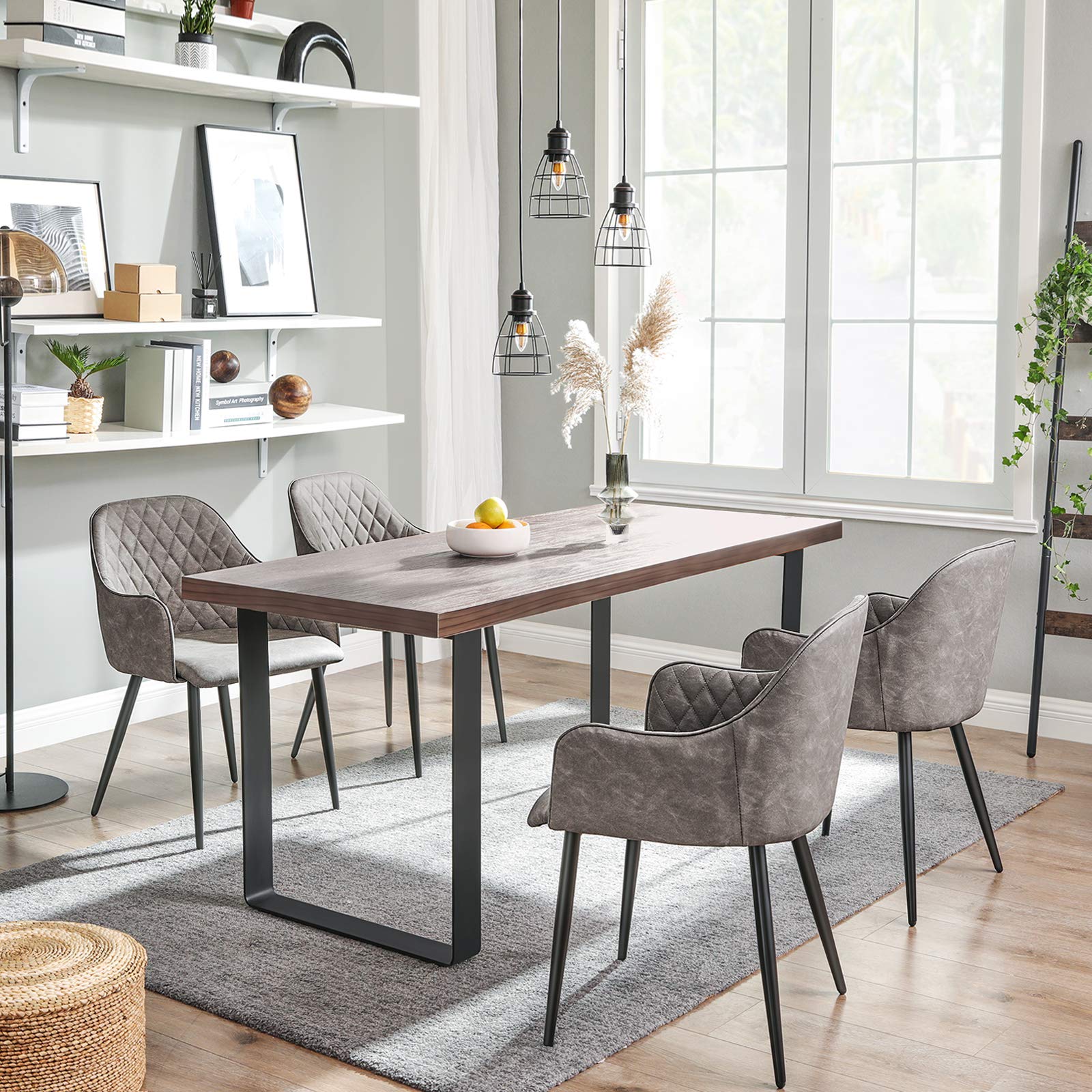 SONGMICS Chaise de salle à manger, Fauteuil, avec dossier
