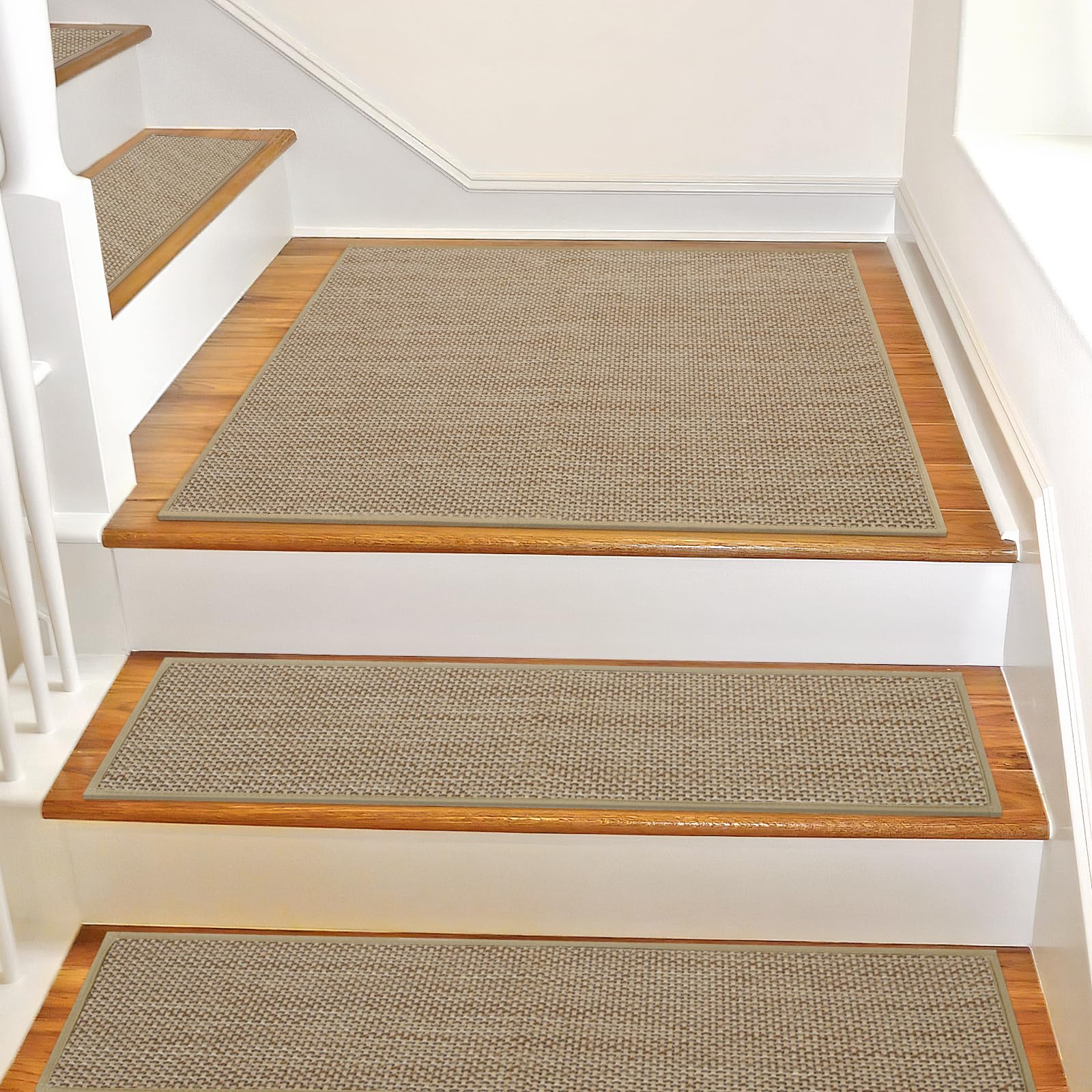 Footer Stair Treads Non-Slip Stair Treads For Wooden Steps - Machine Washable  Carpet Runners For Indoor Stairs Non-slip Carpet For Wooden Steps Indoor, image size:1600x1600