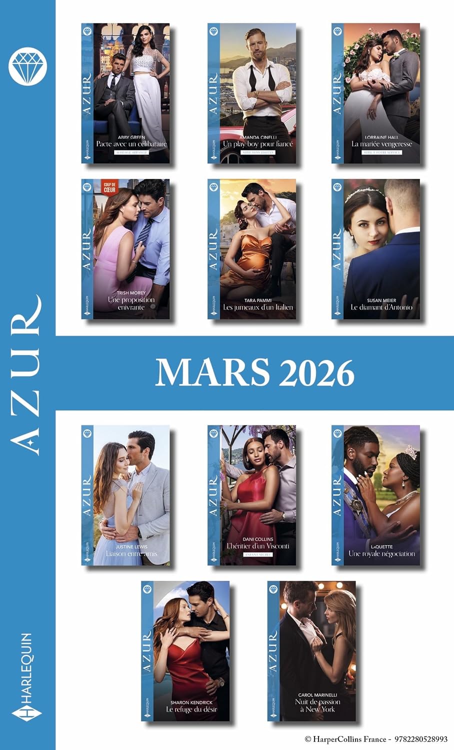 Pack mensuel Azur - 11 romans (Mars 2026) (French Edition)