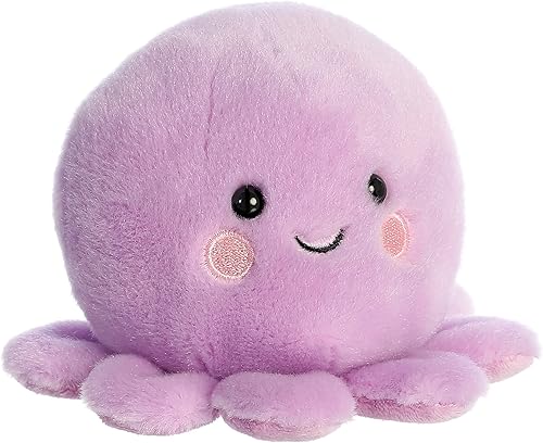 Miniatura 2 de Aurora Adorable Palm Pals Oliver Octopus Animal de peluche, diversión de bolsillo, juego sobre la marcha, morado, 5 pulgadas