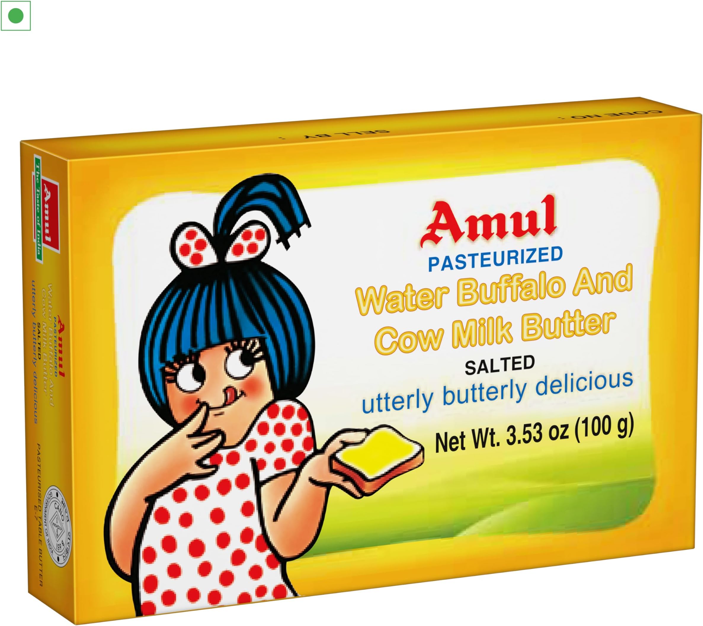 AMUL Salted Pasteurised Butter 100 g, Multicolor
