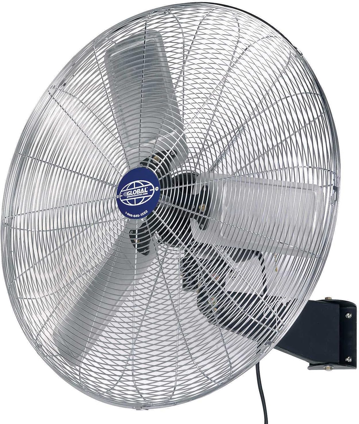 GLOBAL INDUSTRIAL Deluxe Oscillating Wall Mount Fan, 30" Diameter, 1/2hp, 10,000cfm