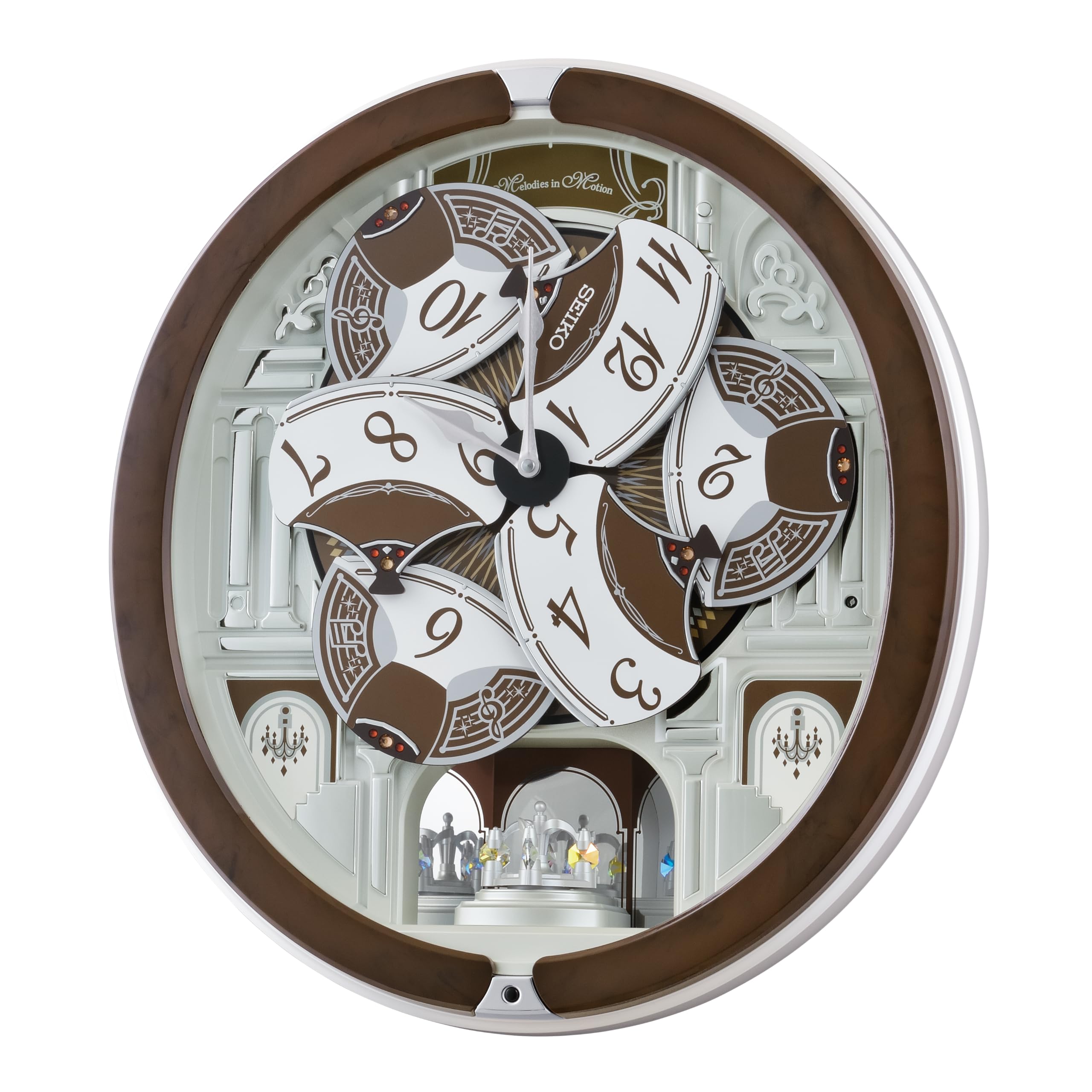 Amazon.com: SEIKO QXM615BRH 40 Melodies in Motion Rotating