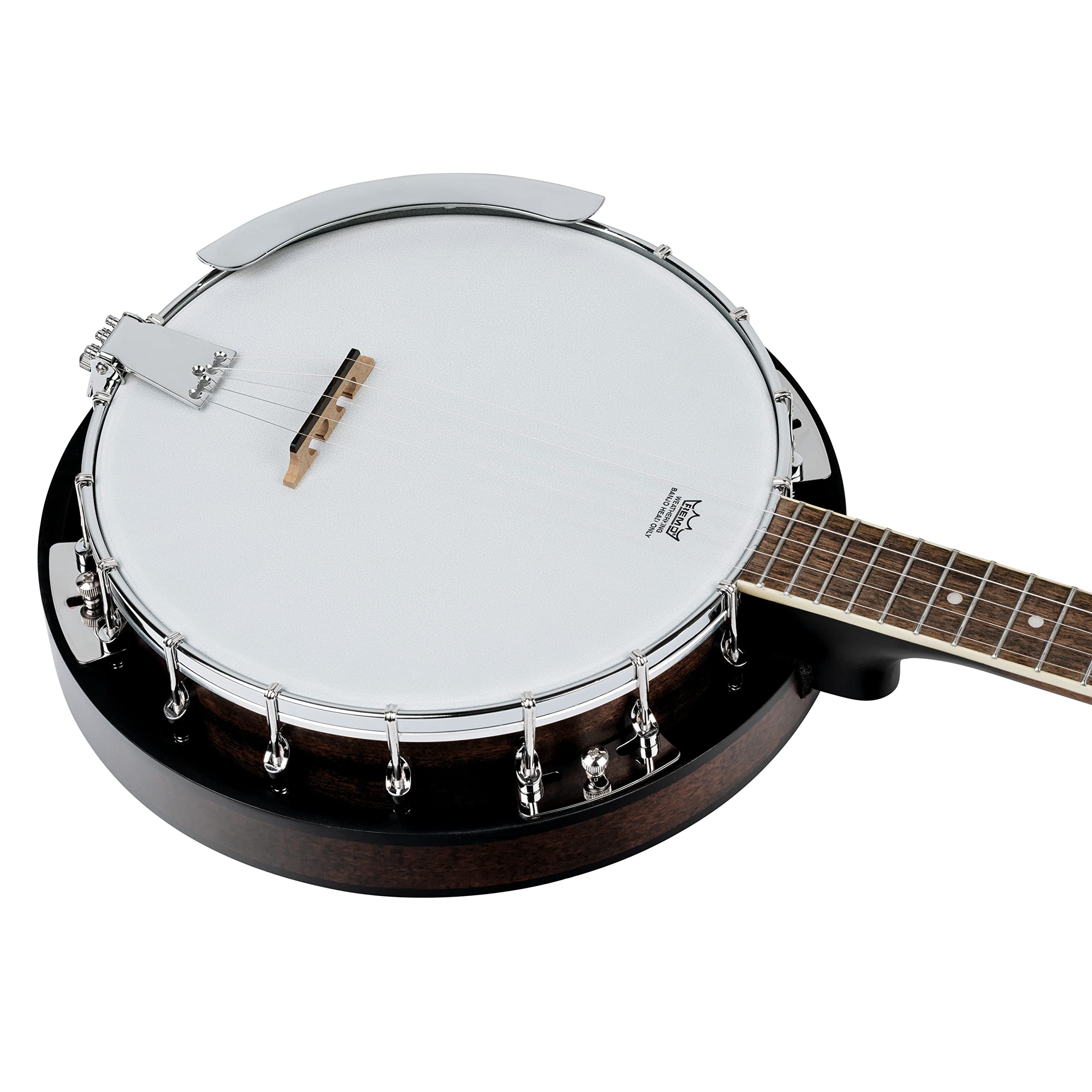 Ortega Guitars Americana Series Banjos – 5-saitiges Banjo, Akustisch – Mahagoni mit Whiskey Burst Finish – Remo Fell (OBJ150-WB)