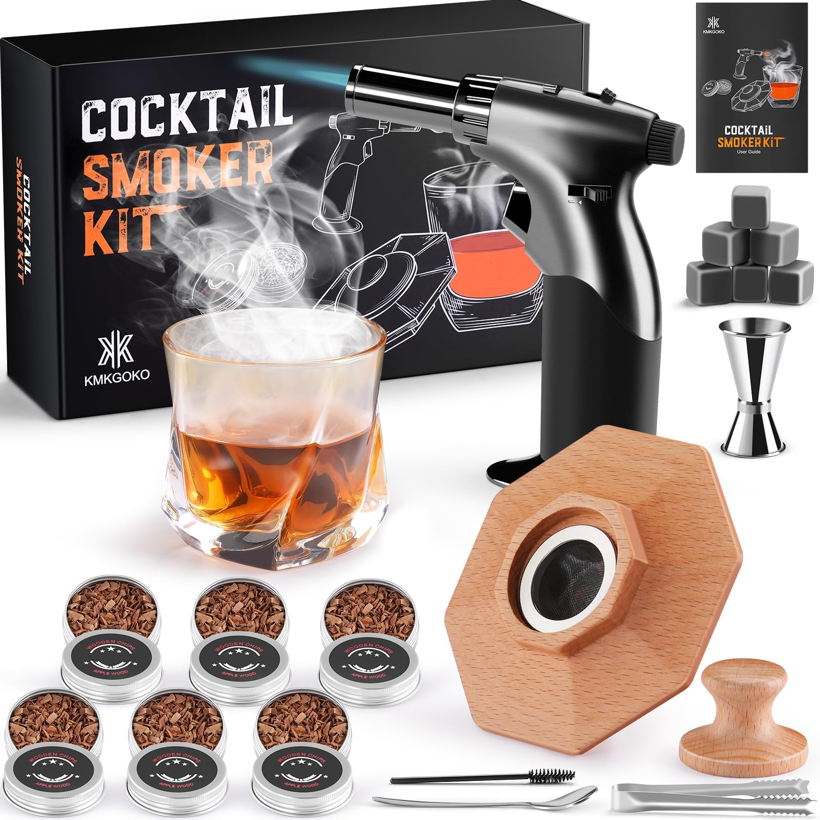 Cocktail Smoker Kit With Torch, Old Fashioned Cocktail Whiskey Gifts for Men