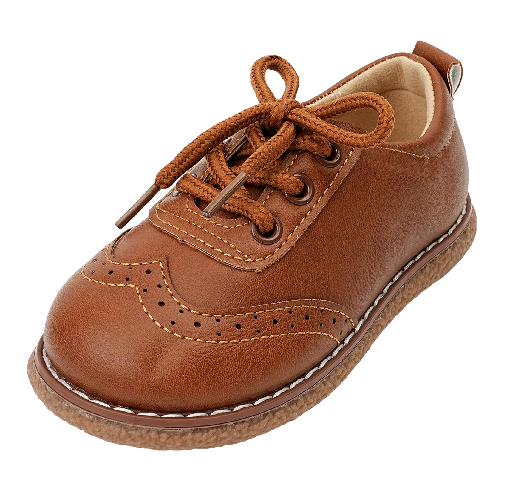 Happy Cherry Kinder Schnürhalbschuhe Jungen Mädchen Kunstleder Anzugschuhe Elegante Hochzeit Party Schuluniform Schuhe