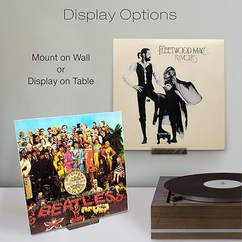 Miniatura 4 de EXCELLO GLOBAL PRODUCTS Estante pequeño para discos de madera: organizador montado en la pared, estantes de exhibición rústicos Shabby Chic, estante