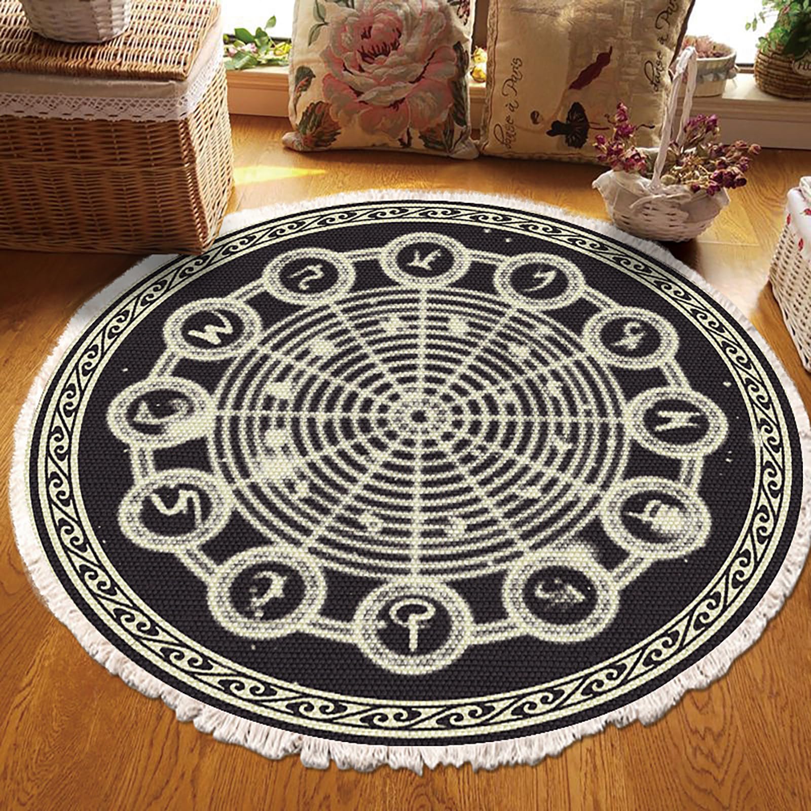 Tapis Rond Bohème Doux pour Créer un Coin Lecture Chaleureux dans votre Chambre d'Enfant