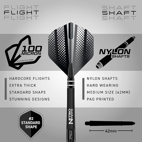RED DRAGON Flechette Pointe Acier/Plastique Razor Edge Fléchettes 85% Tungstene | Flechettes 20g, 22g, 24g, 26g, 28g Steeltip ou 20g Softip | 3 x Fléchette Professionnelle | 3 x Ailettes | 3 x Tiges - 3