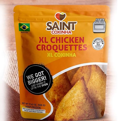 Coxinhas XL (2 Paquetes - 5 Unidades cada uno) Croquetas de Pollo Brasileñas - Snack