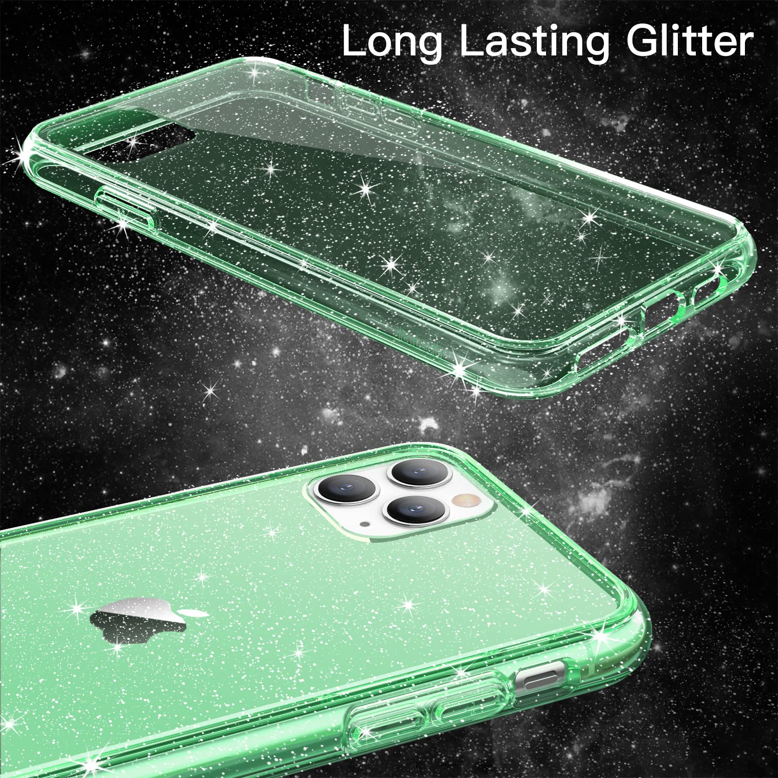 JETech Glitzer-Hülle Für IPhone 11 Pro (5,8 Zoll) - Stoßfest, Transparent Mit Bling-Effekt, Hell Lila