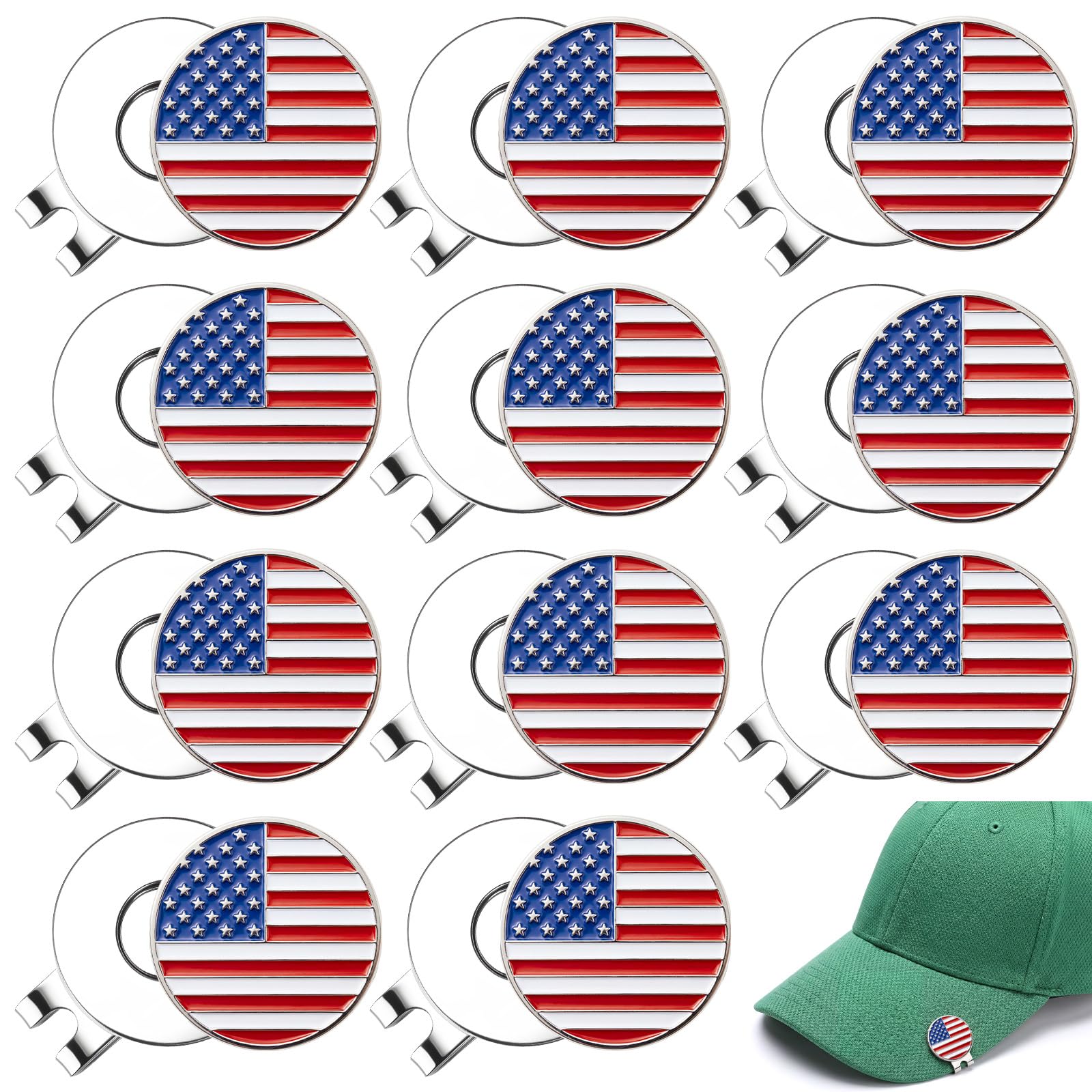 Golf Ball Marker Magnetic Hat Clip