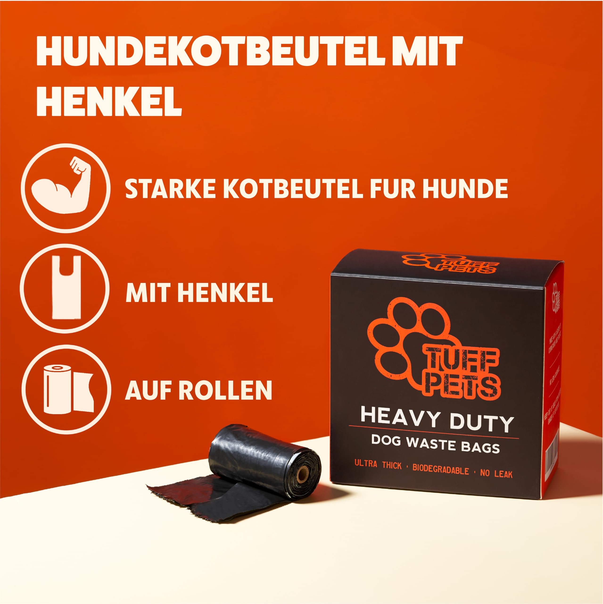 Tuff Pets 16 Rollen Biologisch Abbaubare Hundekotbeutel