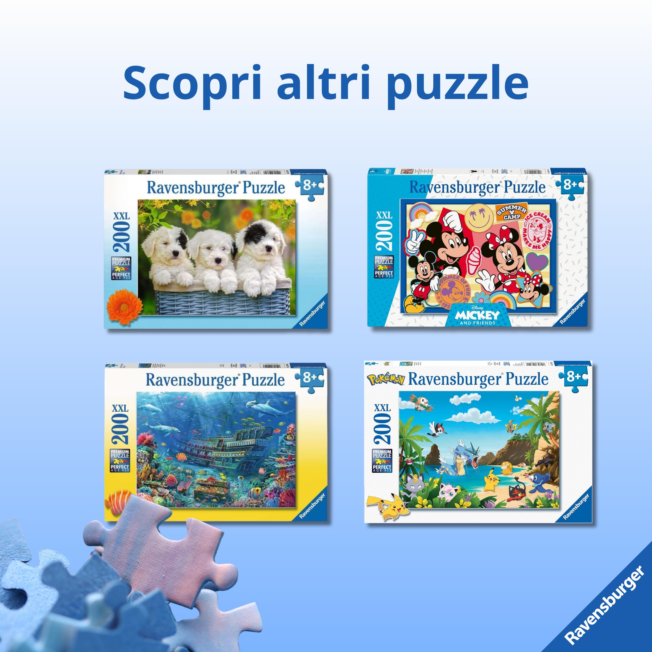 Ravensburger - Puzzle Animali della savana, 200 Pezzi XXL - Puzzle Bambini 8 Anni, Giochi Educativi e Divertenti, Idee Regalo