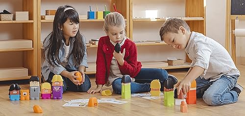 Miniatura 3 de Miniland Juego de bloques de diversidad familiar para niños de 3 a 6 años. 33 piezas, 12 hojas de actividades y 1 folleto. Compatible con