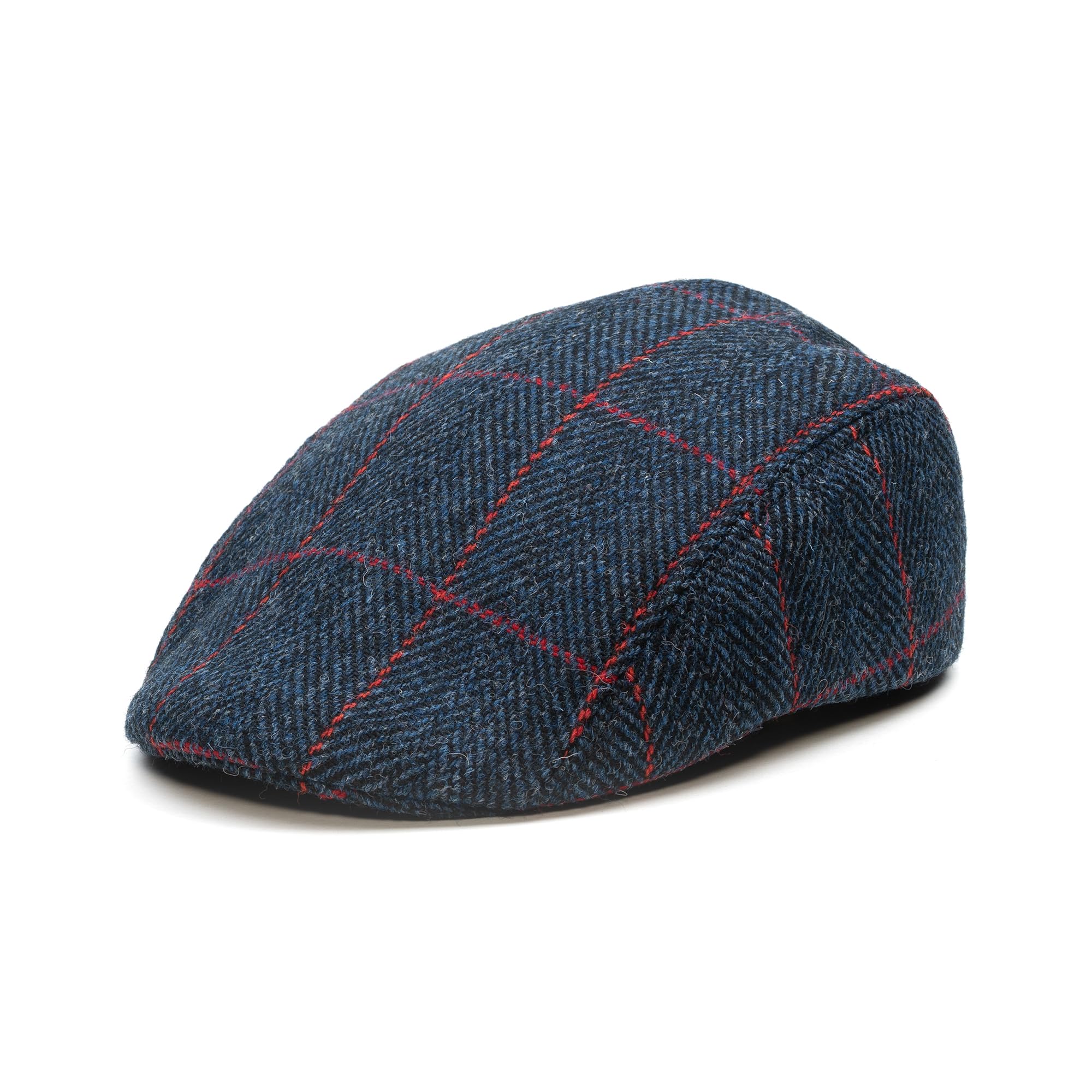 Sterkowski Norte | Harris Tweed Schirmmütze für Herren und Damen | Warm Flat Cap mit Einklappbaren Ohrenklappen
