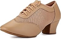 RoseMoli Women's 2" Cuban Heel Practice Dance Shoes - Lace-Up Latin Ballroom Salsa Rhythm Shoes for Comfortable Practice
