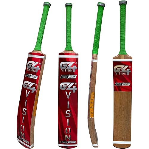 Cricket Bat Ultimate Edition Hand Made Coconut Wood Tennis Tape Ball Full Size Adult Full Cane Long Handle Full Size 4.5"