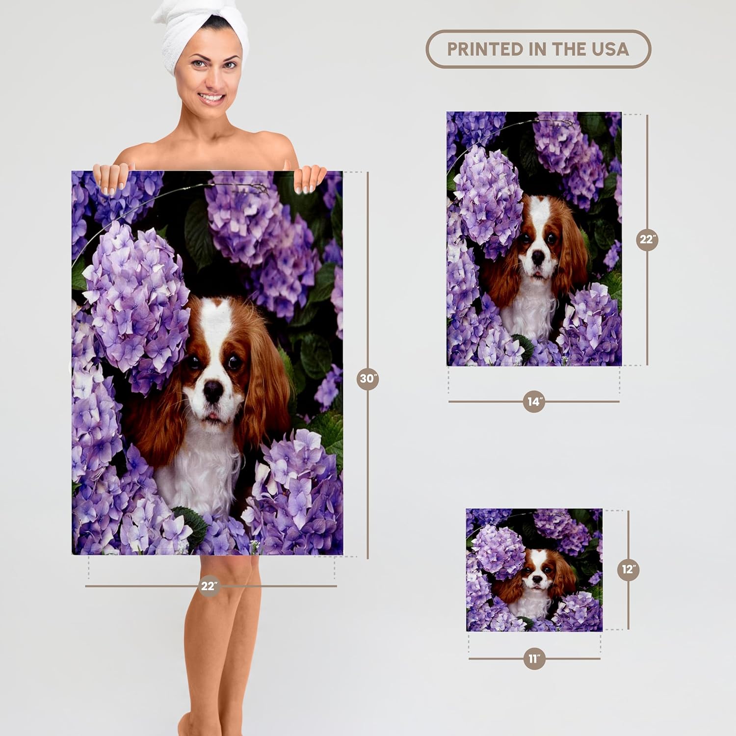 3dRose Cavalier King Charles Spaniel 22x30 Bath Hand Pool Towel