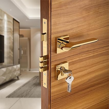 LAPO Premium Full Brass Mortise Door Locks for Main Door and Bedroom Door, Door Lock Handle Set with Lock Body, Main Door Locks for Home, Hotel, Office