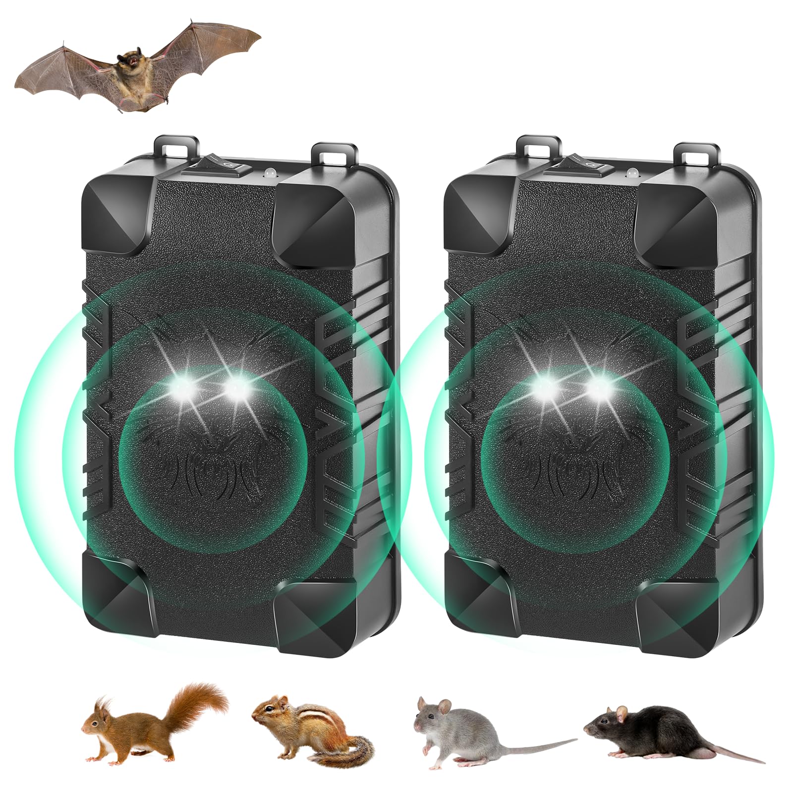 Repelente de ratas para coche con tecnología de ultrasonido y luces