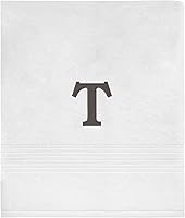 Vista 1 de Avanti Linens - Toalla de baño, algodón suave y absorbente, decoración de baño bordada (colección monograma, inicial T)