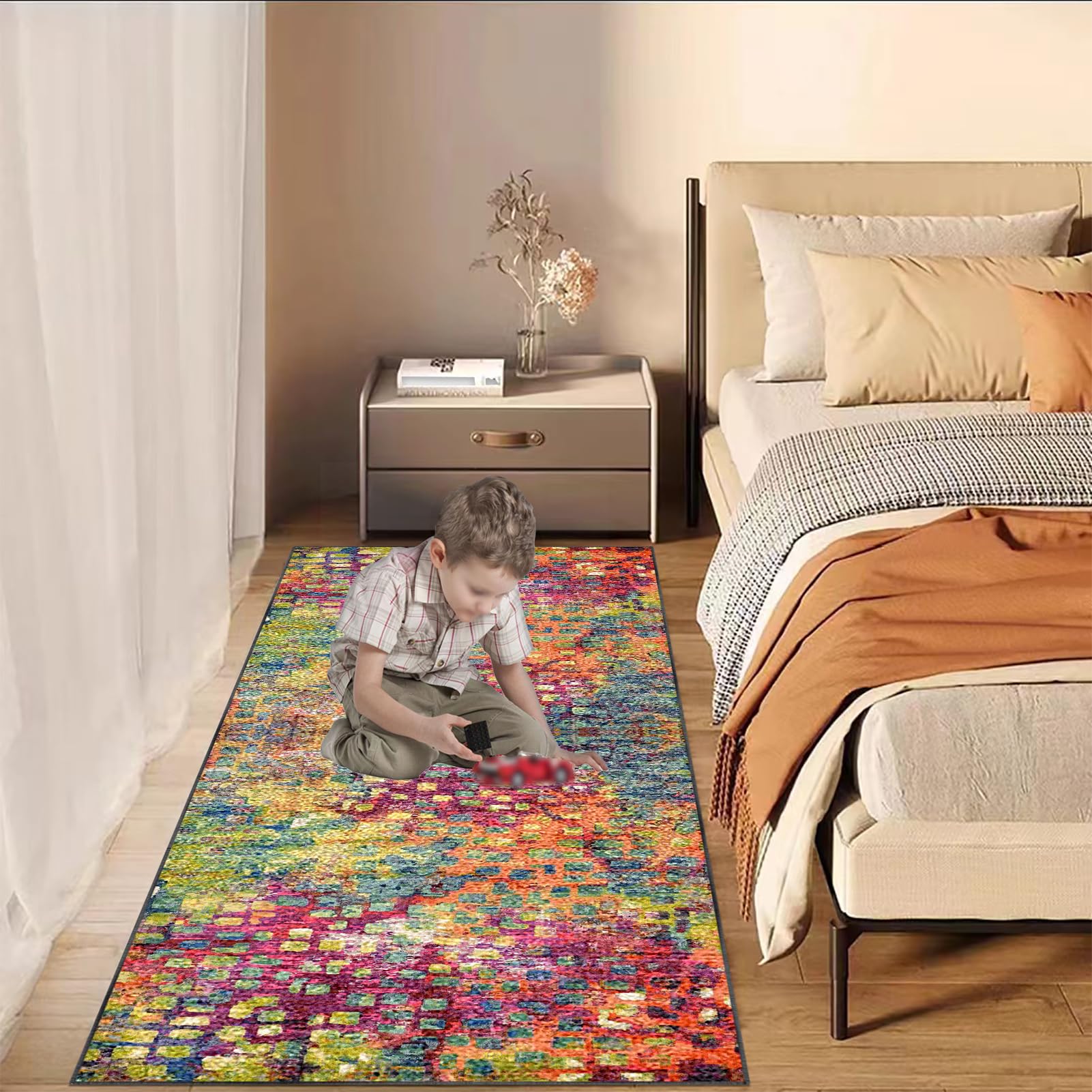Laegnfho Runner Rug for Hallway Non Slip Long Hallway Hall Runner - Image 6