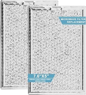 Microwave Filter Replacement, Microwave Vent Filter, 7.64”X 5.12”for Ge Wb06x10309 Wb06x10359 Microwave Grease Filter, fits Lg Kenmore and More, 2 Pack