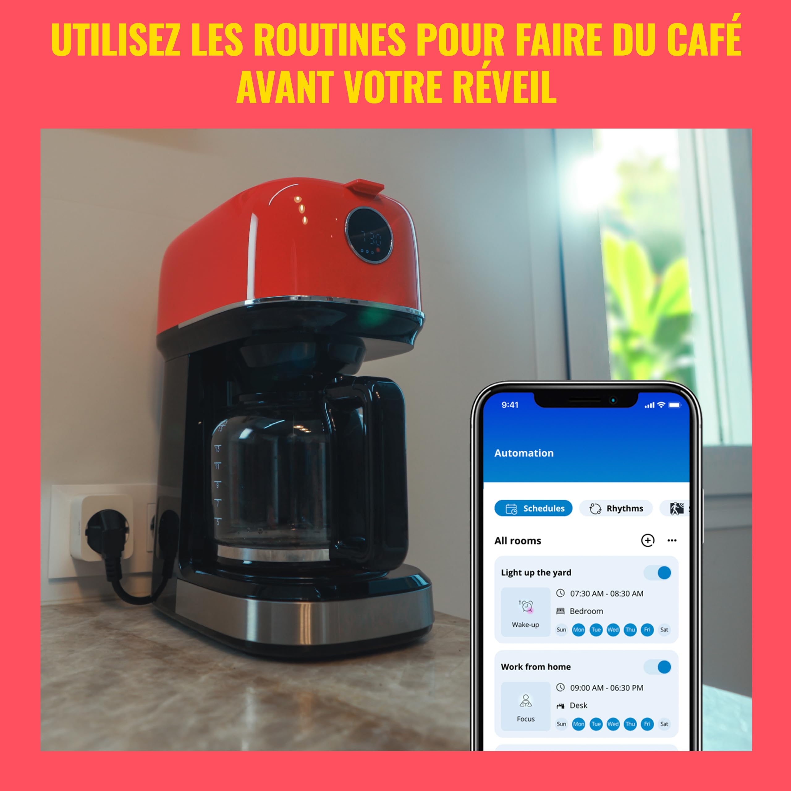 WiZ Smart Plug Wi-Fii, Type E, 230 V, 50 Hz, Installation Facile, Certifié Matter, Contrôles Intelligents, Commande Vocale, Compatible Alexa, Google Home et Apple Home, Pack de 4