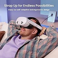 Vista 2 de KIWI design K4 Head Strap, VR Headset Accessories for Meta Oculus Quest 3/3S, Non-Battery & Enhanced Support & Adjustable & Comfort Strap Gift for