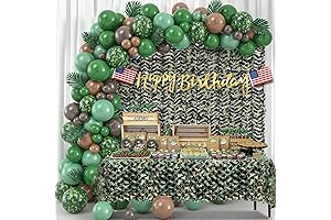 133 Pieces Camo Decorations for Party Military Camo Party Supplies