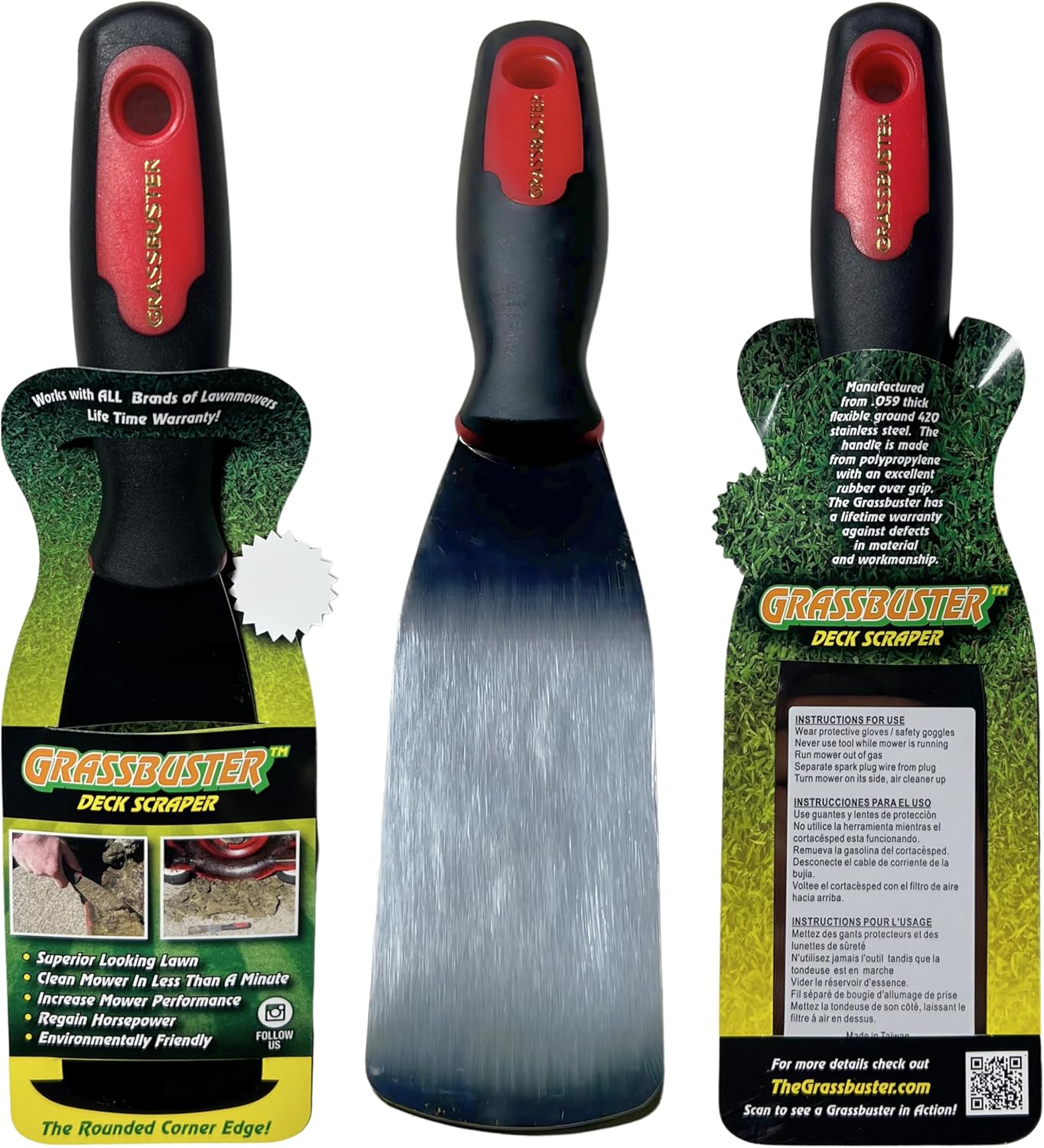 Mo Deck Lawn Mower A Nonstick Spray with Scraper Tool – Pressurized, Deters Grass & Clipping Buildup, Reduces Clumping, Protects Deck from Corrosion, Easy Metal-Safe Spray-On by Flyleaf PRO (11 oz.)