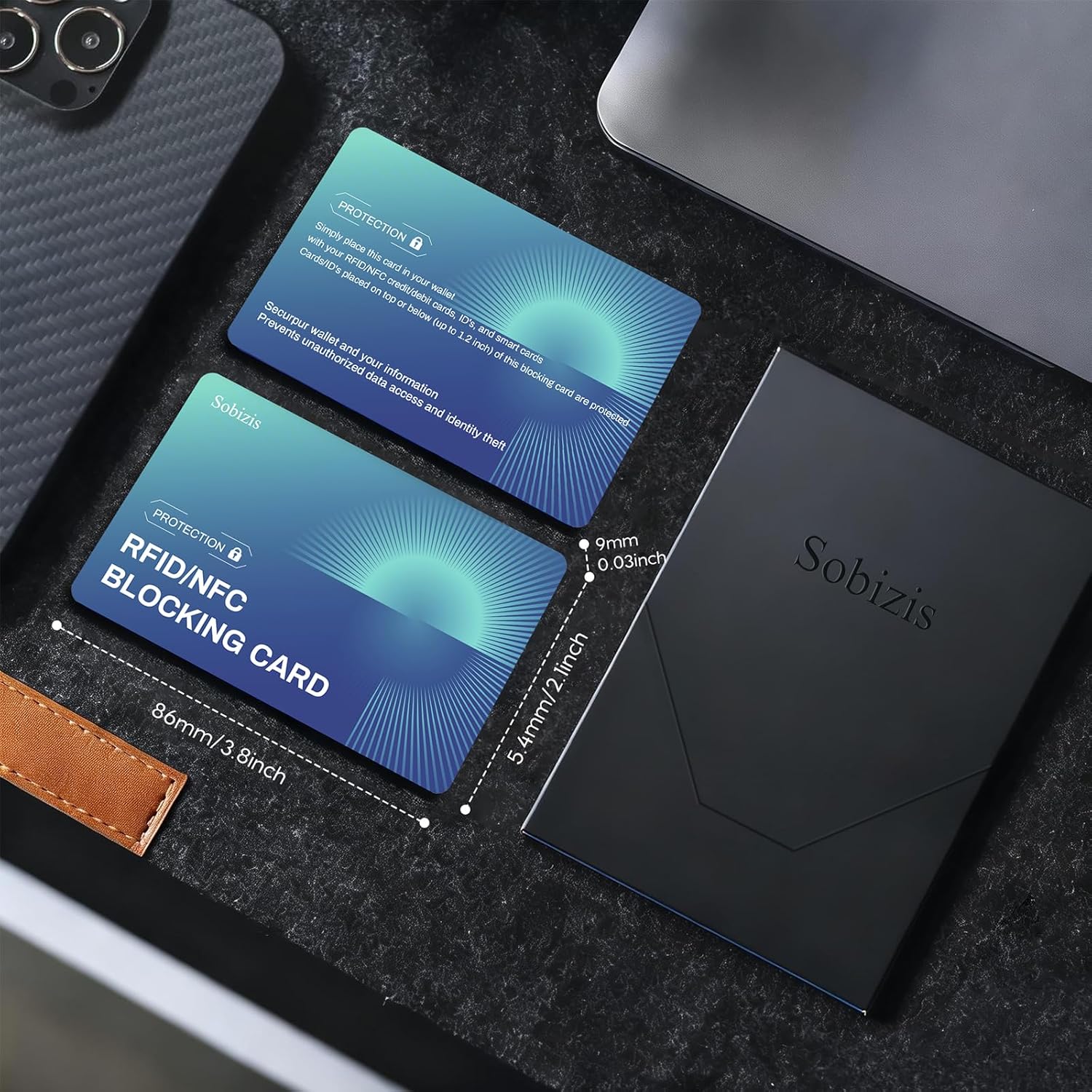 RFID Blocking Cards,Contactless NFC Debit Credit Card Passport ID Card Protector,Slim RFID Card Blocker for Wallet Safe Card Shield, Anti-Theft& Scam, Credit Card Fraud Shield-6 Pack - Image 4