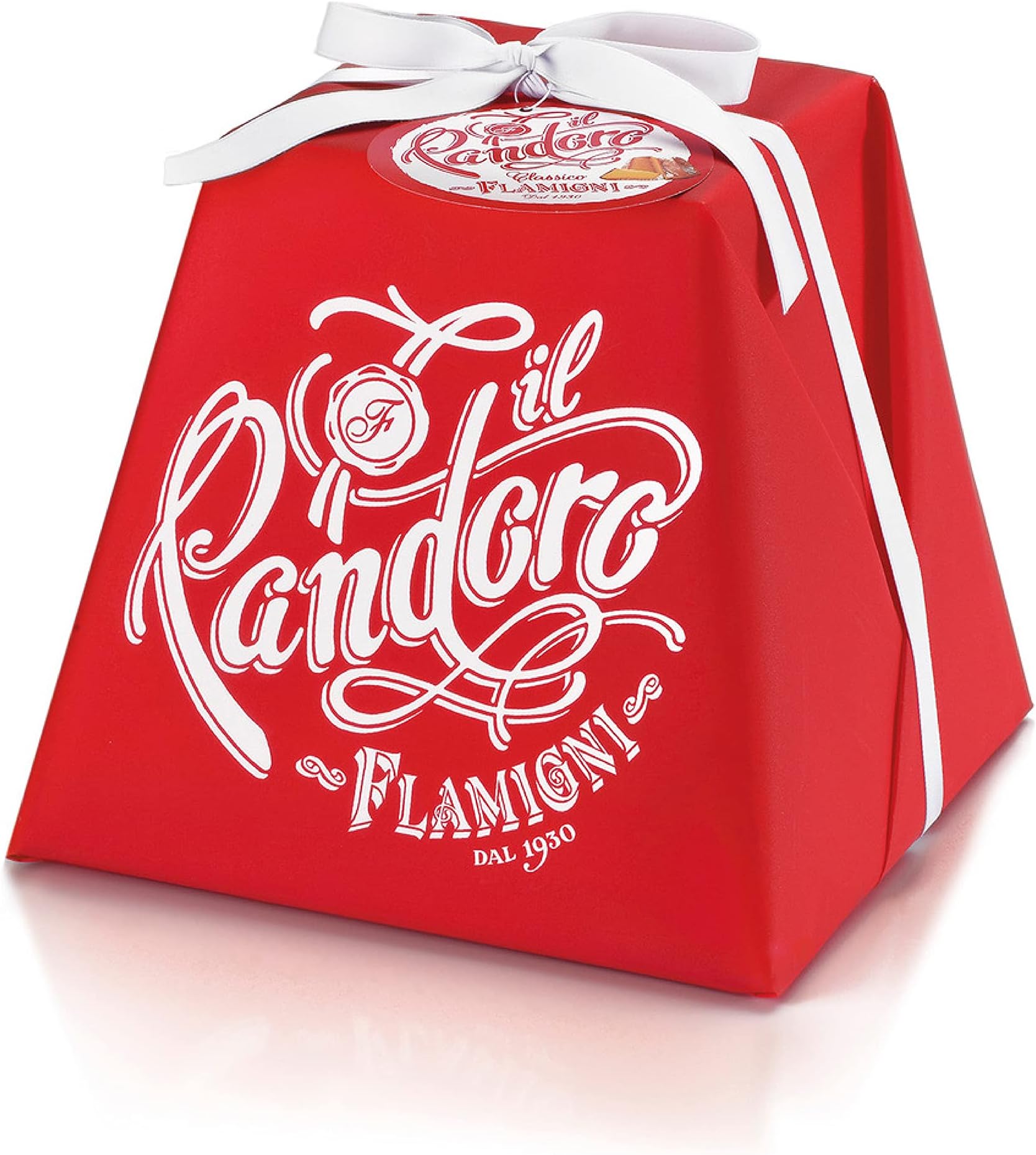 FLAMIGNIClassic Artisan Pandoro, Original Traditional Italian Recipe, Soft and Sweet Pandoro Without Candies and Raisins, Hand Wrapped Packaging, 1 kg