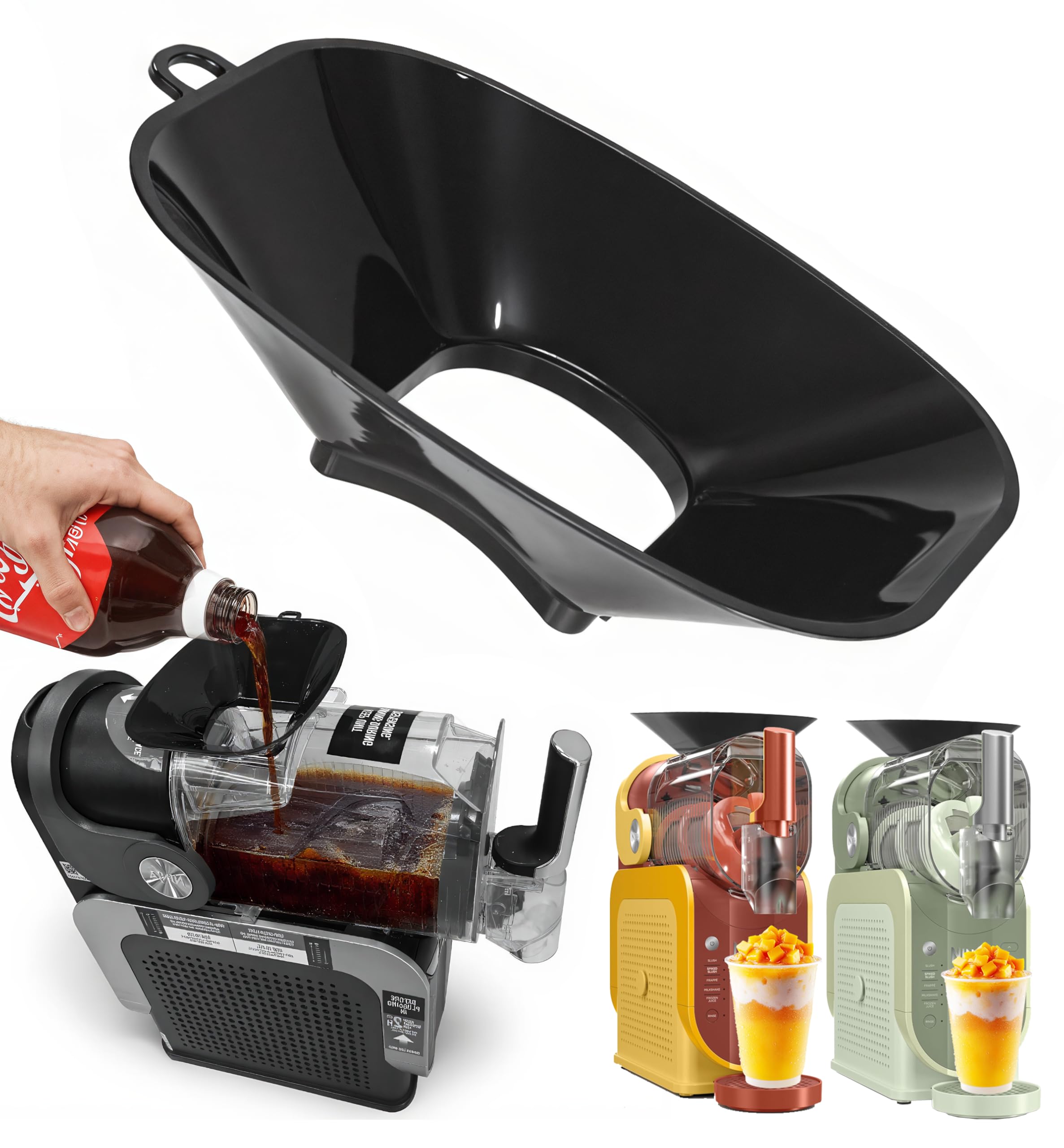 Spritzschutzhaube für Ninja Slushie Maschine FS301/FS300 – Flüssigkeitsführungsabdeckung – Ninja Slushie-Maschinenzubehör – kein Verschütten beim Ausgießen von Getränken/Fruchtsäften – werkzeuglose