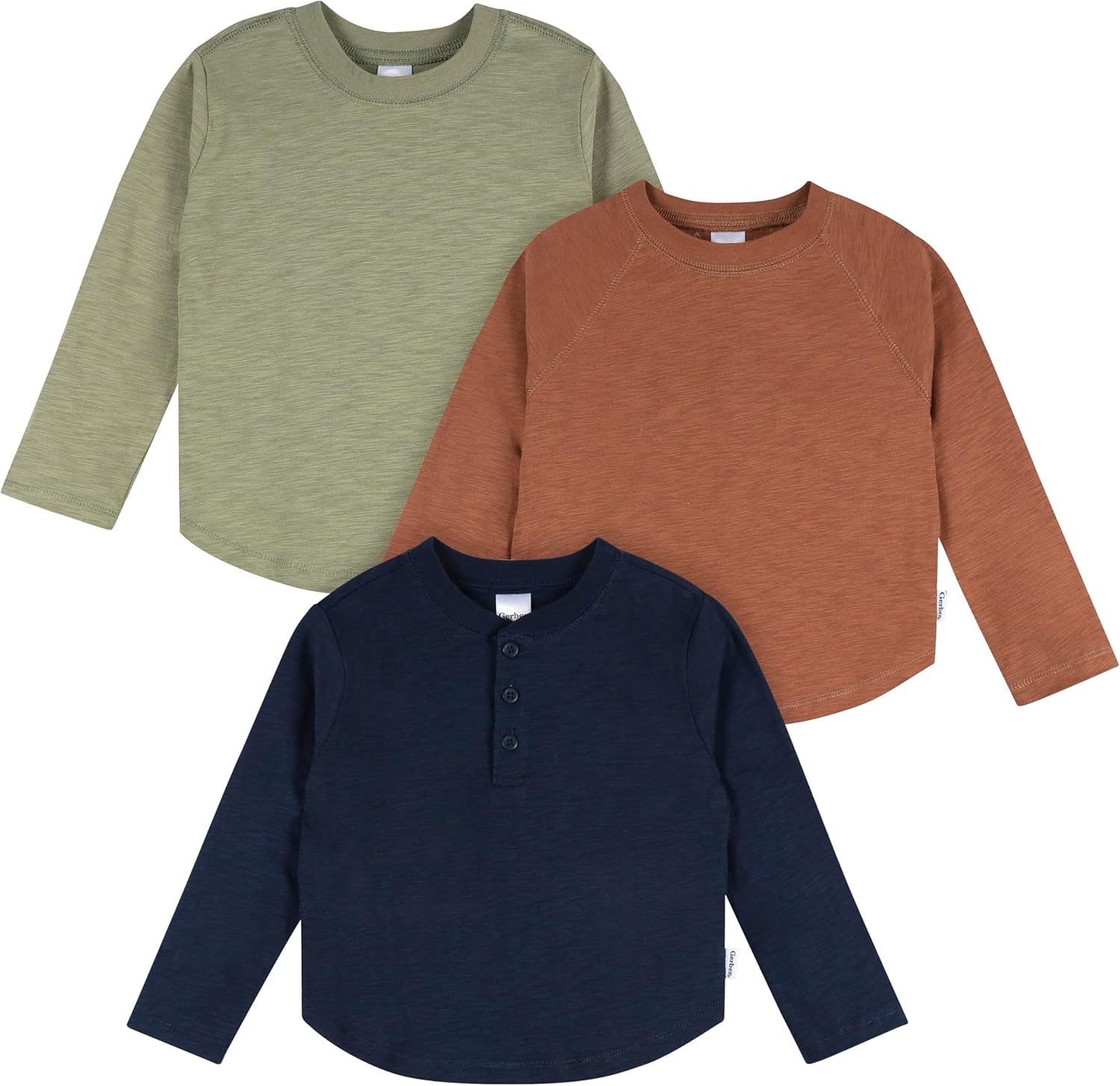 Gerber Baby-Boys 3-Pack Long Sleeve Shirts
