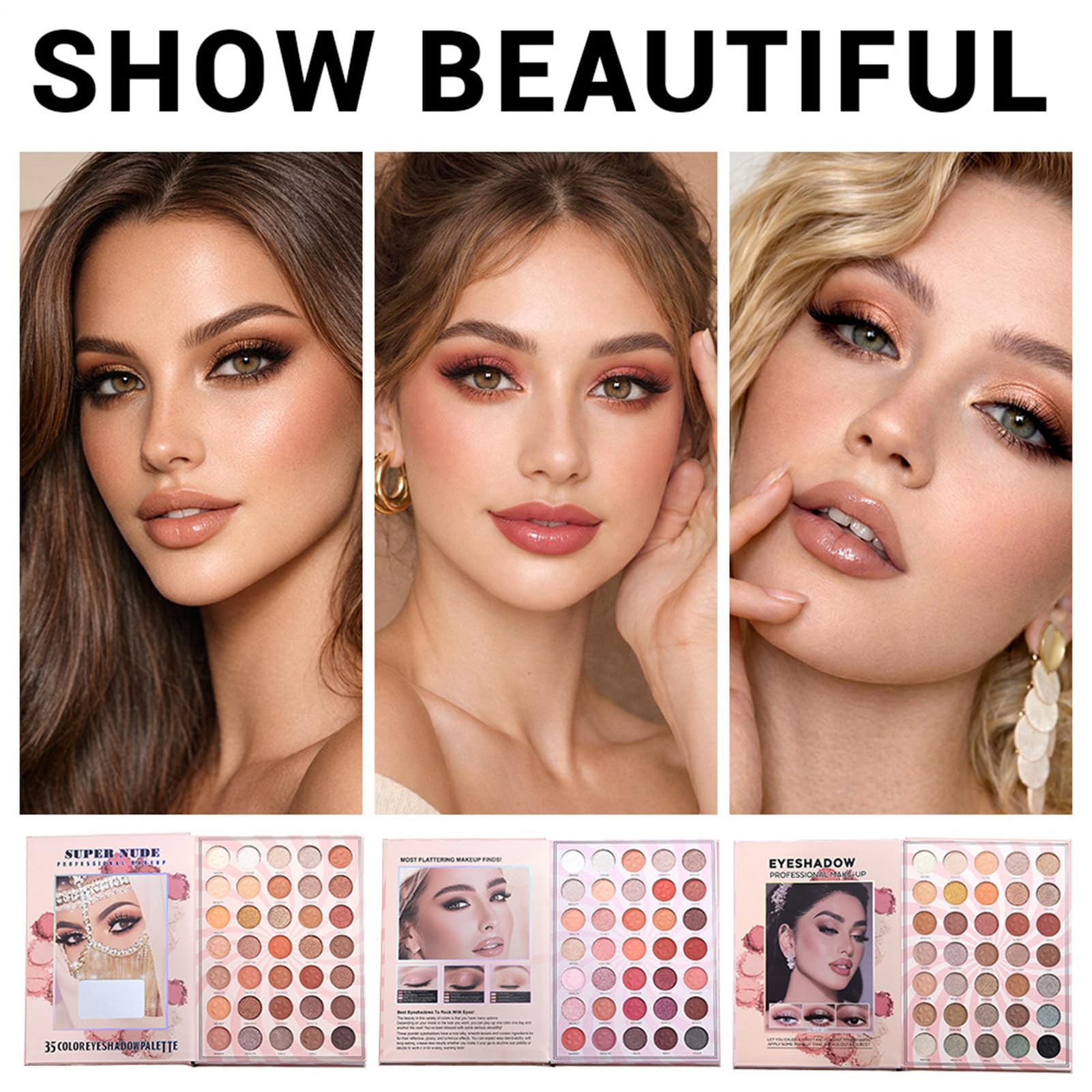 Palette Di Ombretti 105 Colori Vivacizzanti Antimigrazione | Ombretti a Forma di Libro Compatta da Viaggio Per Ragazze Adolescenti Festa Halloween Viaggio Occasioni Speciali Tutti I