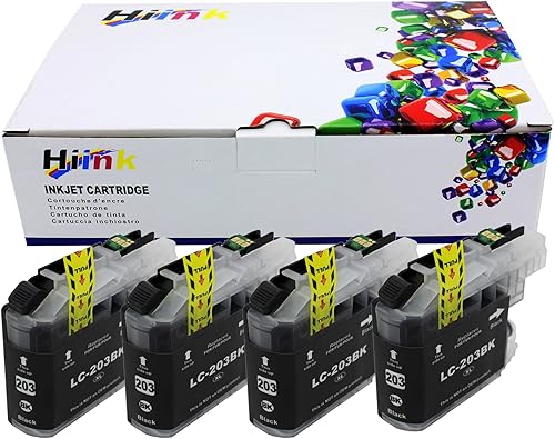 Hi Ink LC203XL - Cartucho de tinta negra de repuesto para Brother LC203XL LC201 utilizado en MFC-J460DW MFC-J480DW MFC-J485DW MFC-J680DW MFC-J880DW