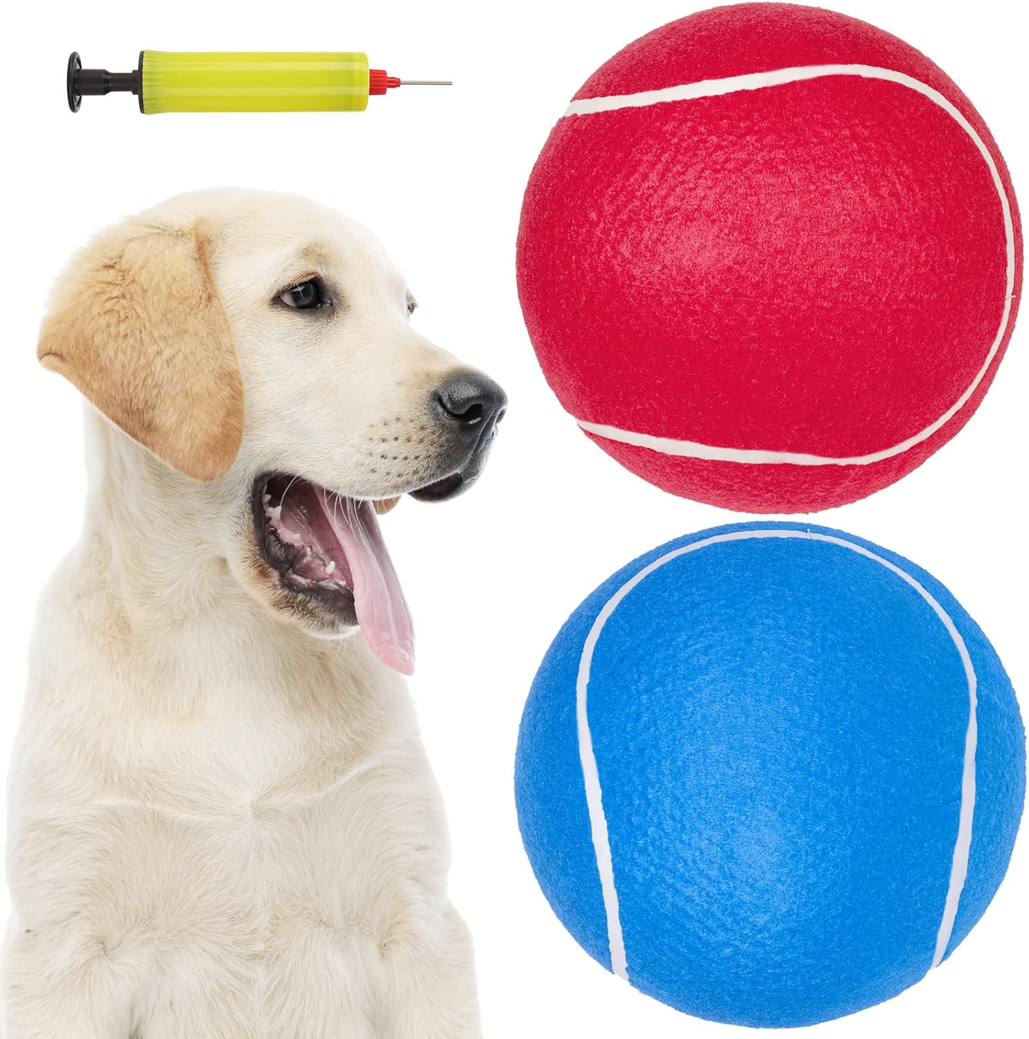 Pet Supplies EXPAWLORER Big Dog Toy Ball, 9.5" Giant Tennis Balls for