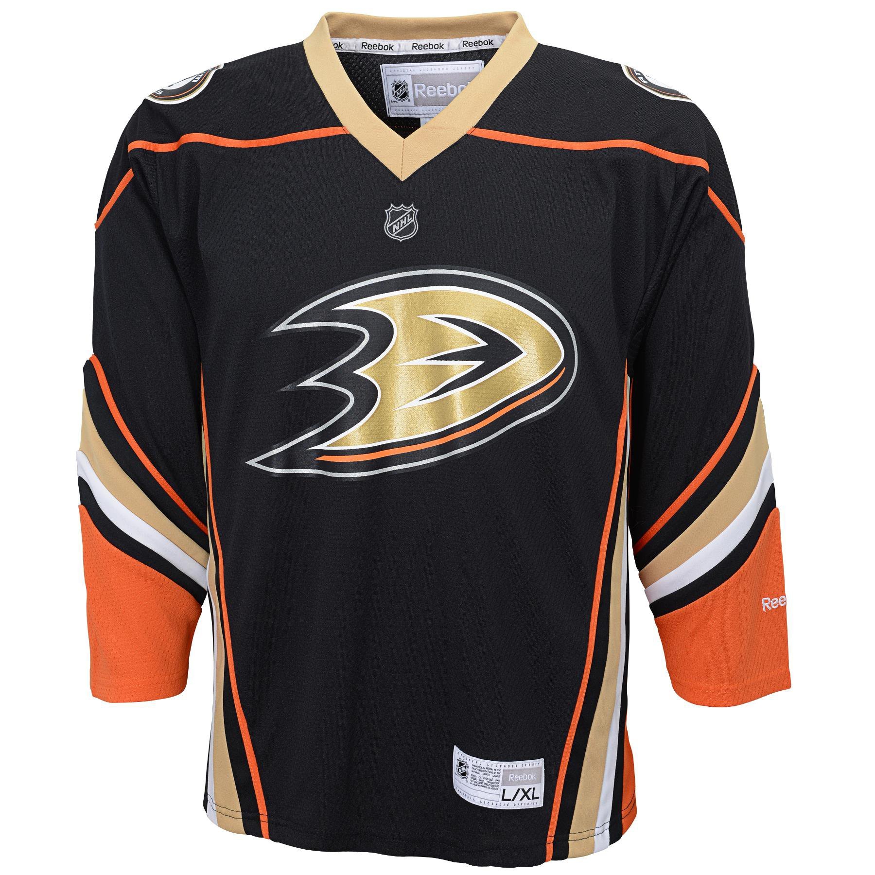 NHL Infant Anaheim Ducks Team Color Replica Jersey - R52Hwbyy (Black, 12-24 Months)