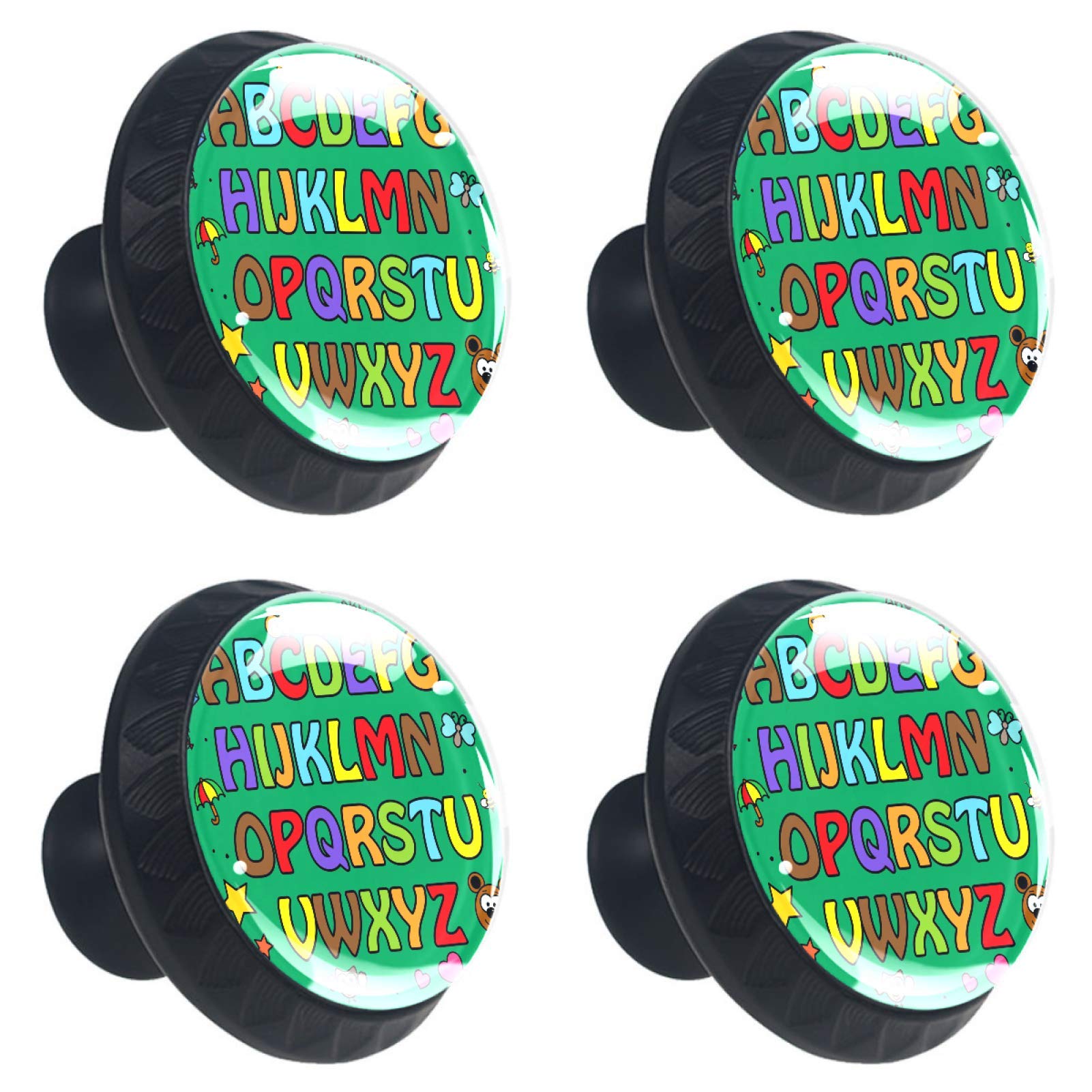 Boutons de placard de 30 mm en verre à motif pour rénover et décorer un buffet