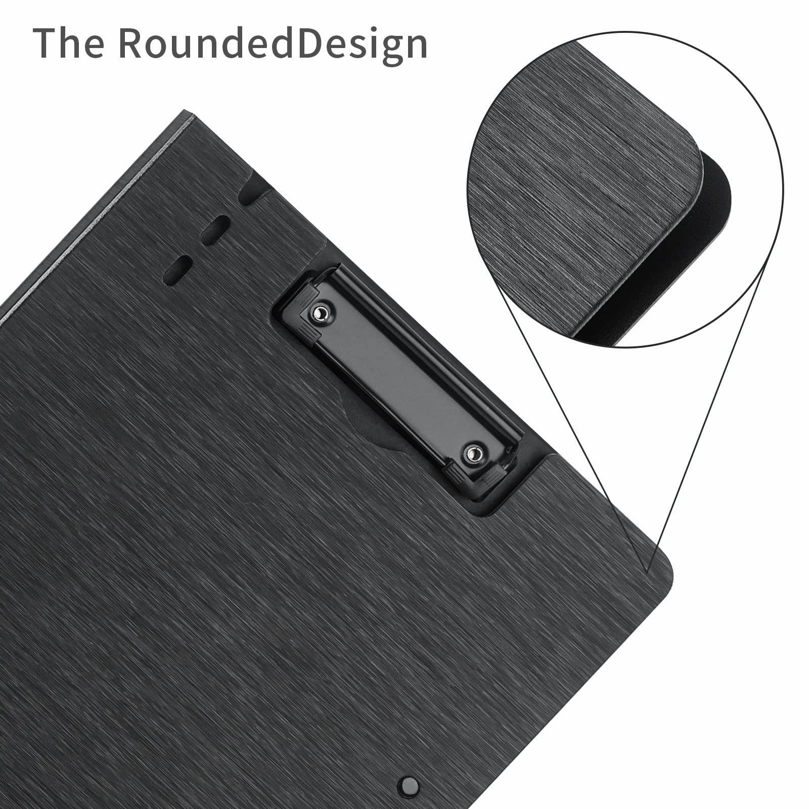 5 Pezzi A4 Portablocco,Portablocco con Pinza,Clipboard,Nero