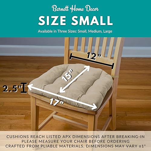 Miniatura 3 de Barnett Home Decor Hayden - Cojín para silla de comedor turquesa con lazos, tamaño estándar, reversible, cojín de relleno de espuma de látex,