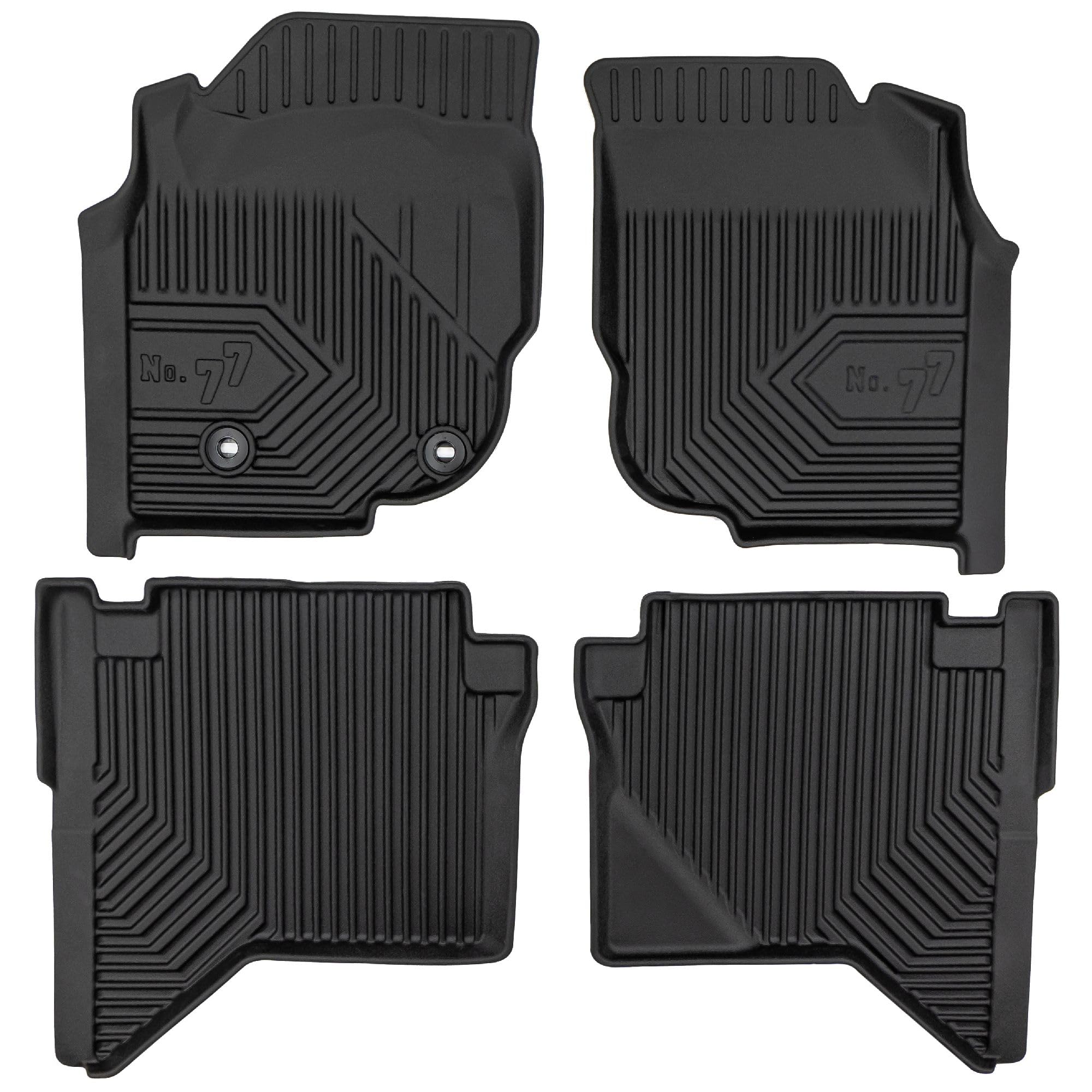 MOTOS Alfombrillas de Goma para Toyota Hilux VII 2005-2015 Mejore la Comodidad de Sus Viajes con la Alfombra Antideslizante Car No.77- Alfombrillas de Coche para Varias Estaciones